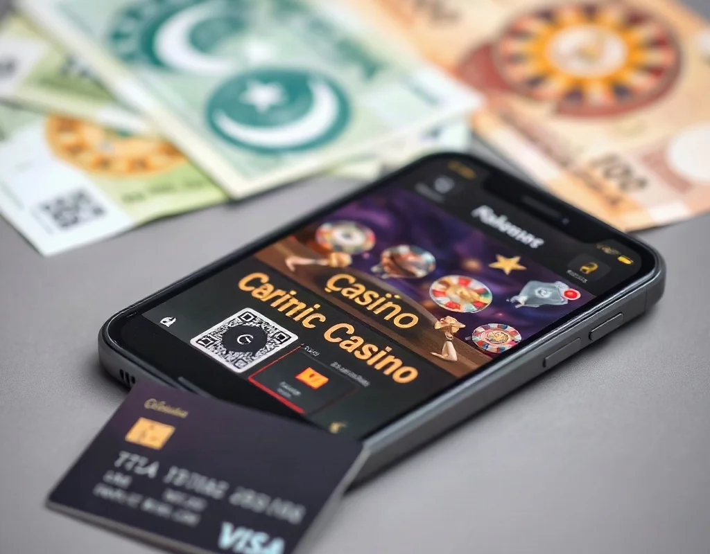 X666 online casino deposit options in Pakistan with a smartphone and credit card.