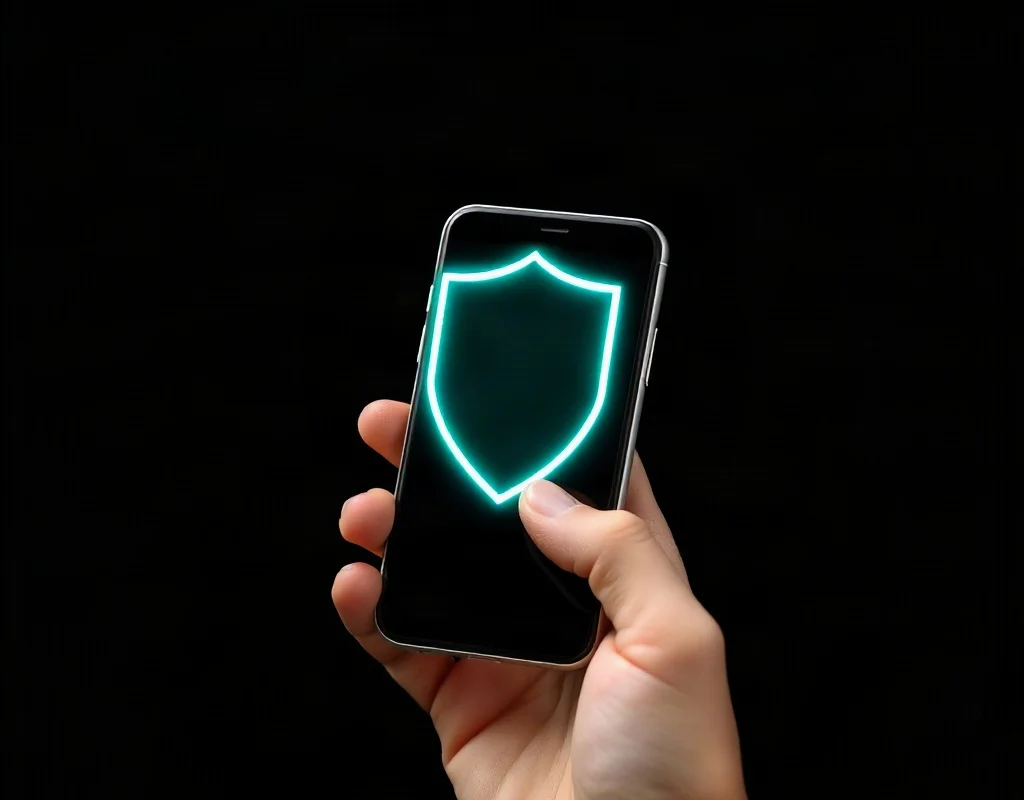 X666 app safety - smartphone with shield icon
