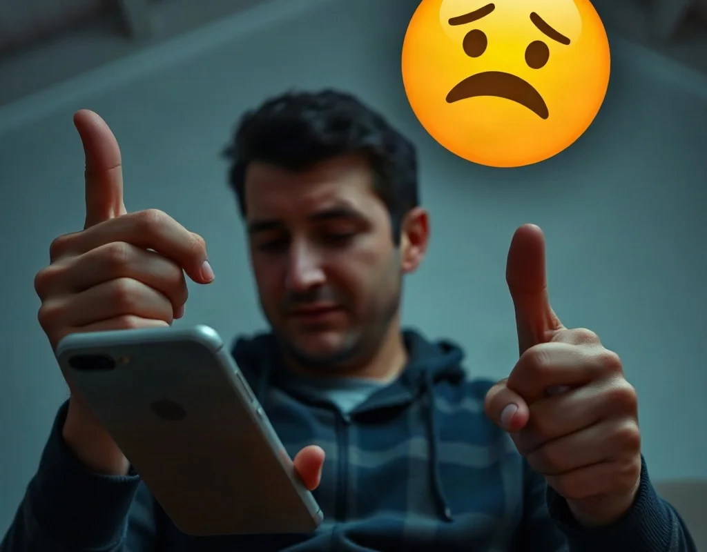 User reading online complaints about X666 on a smartphone